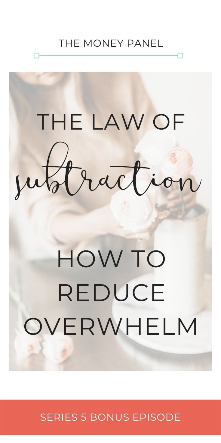 I like things that get us thinking differently, and I want to talk about something called the Law of Subtraction, not the Law of Attraction, which many of you will be familiar with.
